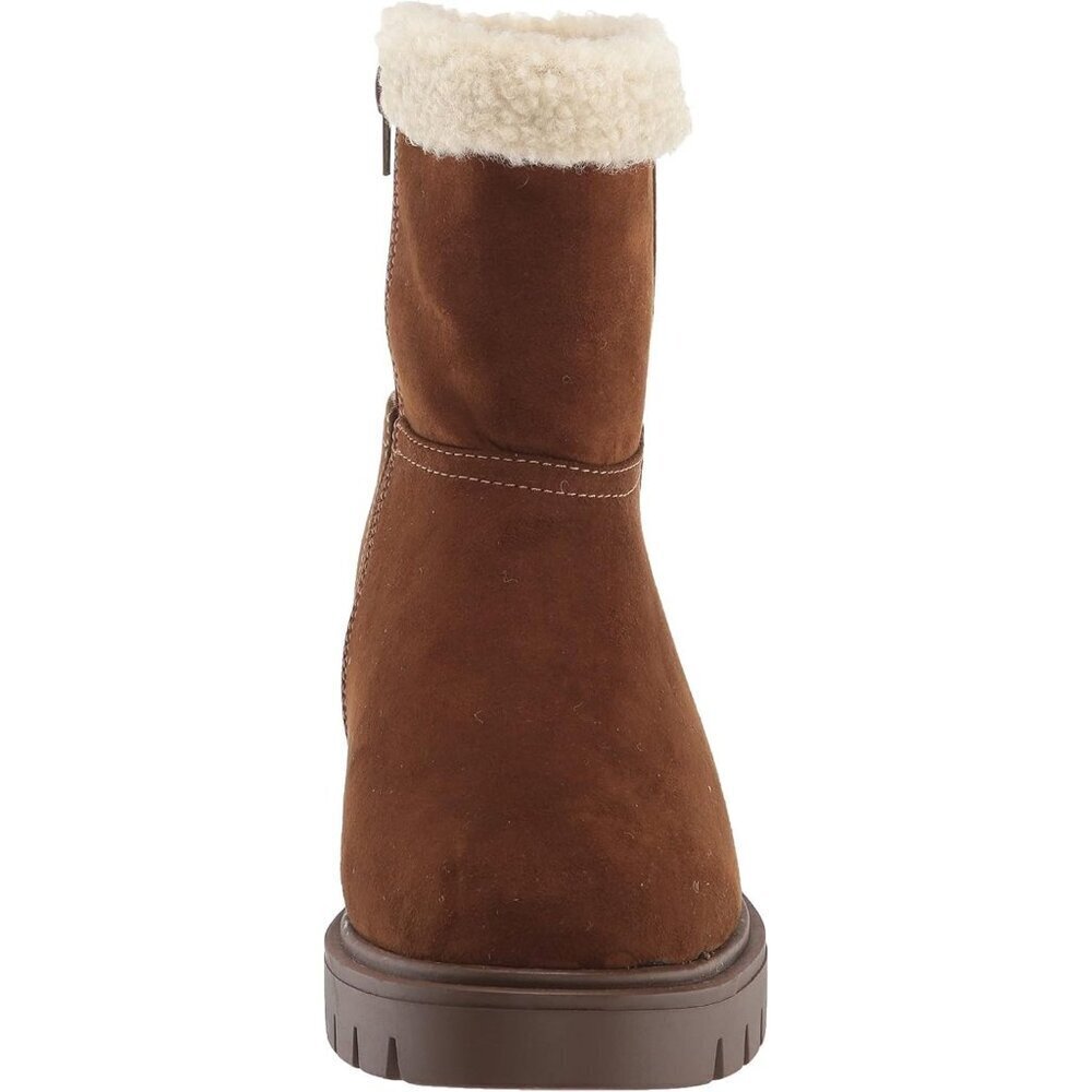 XOXO Espirt Women's Ariana Fashion Boot Block Heel Size 7.5 Walnut New - Picture 2 of 8